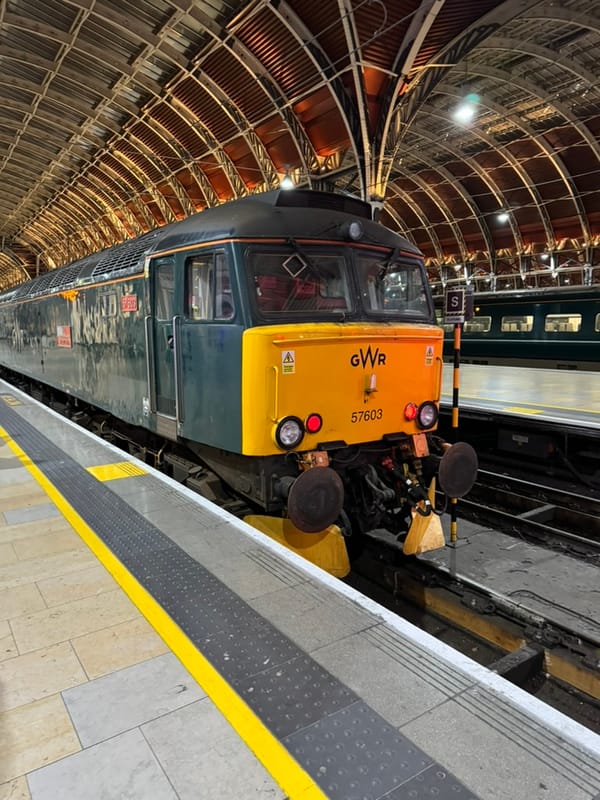 GWR diesel train class 57 operating the London Paddington to Penzance "Night Riviera" sleeper service